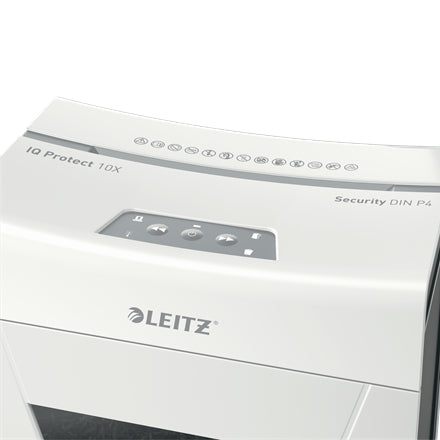 Leitz IQ Protect – Aktenvernichter, DIN P-4, Partikelschnitt, 10 Blatt, 18 l
