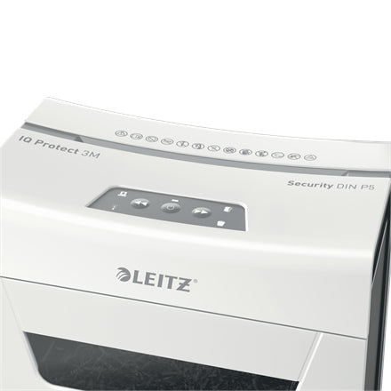 Leitz IQ 3M Protect Premium – Aktenvernichter, DIN P-5, Mikroschnitt 2 × 15 mm, 3 Blatt, 10 l, A4