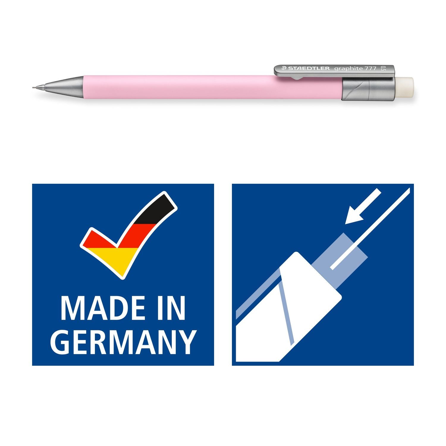 Staedtler graphite 777 Druckbleistift – 0,5 mm, Pastellfarben, 36 Stück