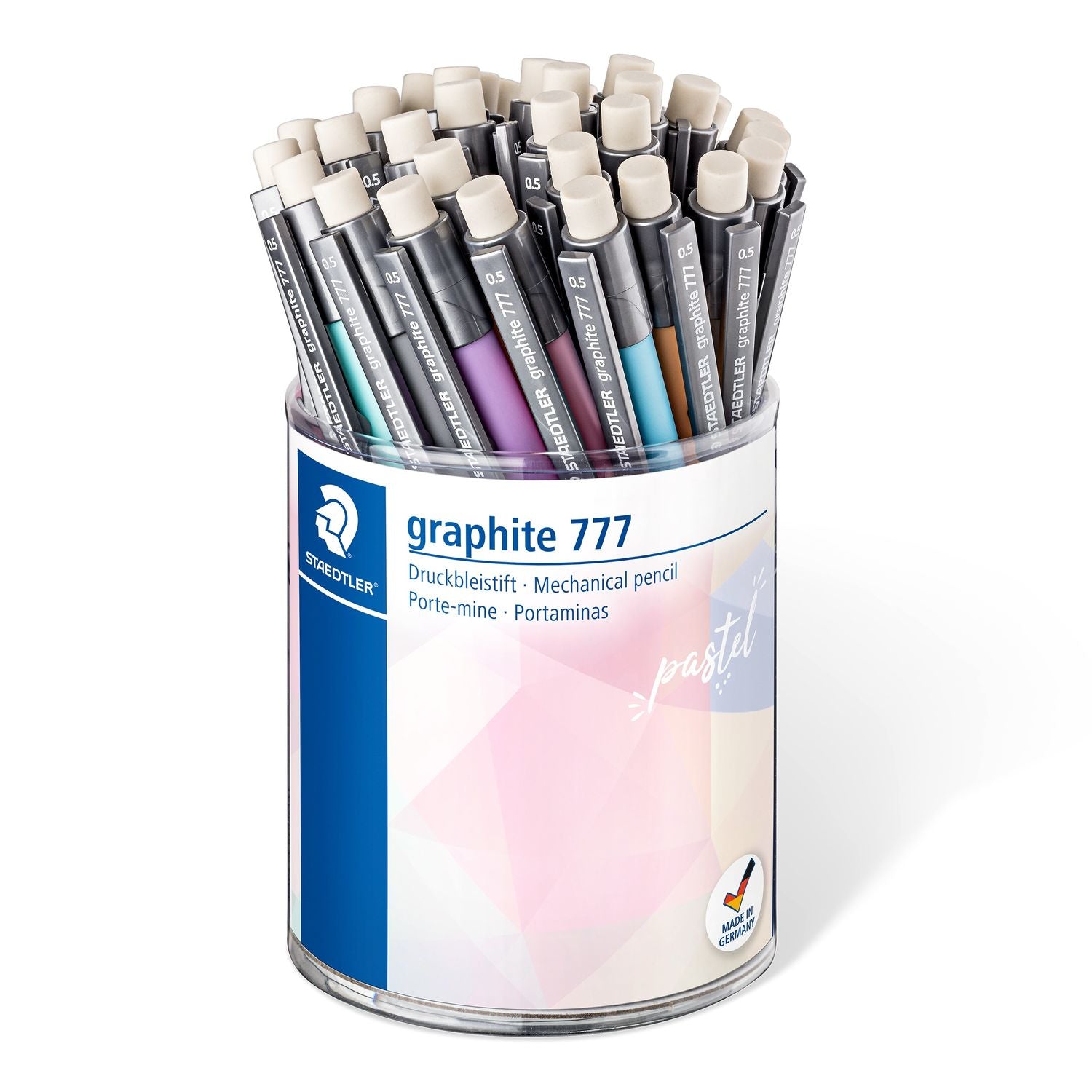 Staedtler graphite 777 Druckbleistift – 0,5 mm, Pastellfarben, 36 Stück