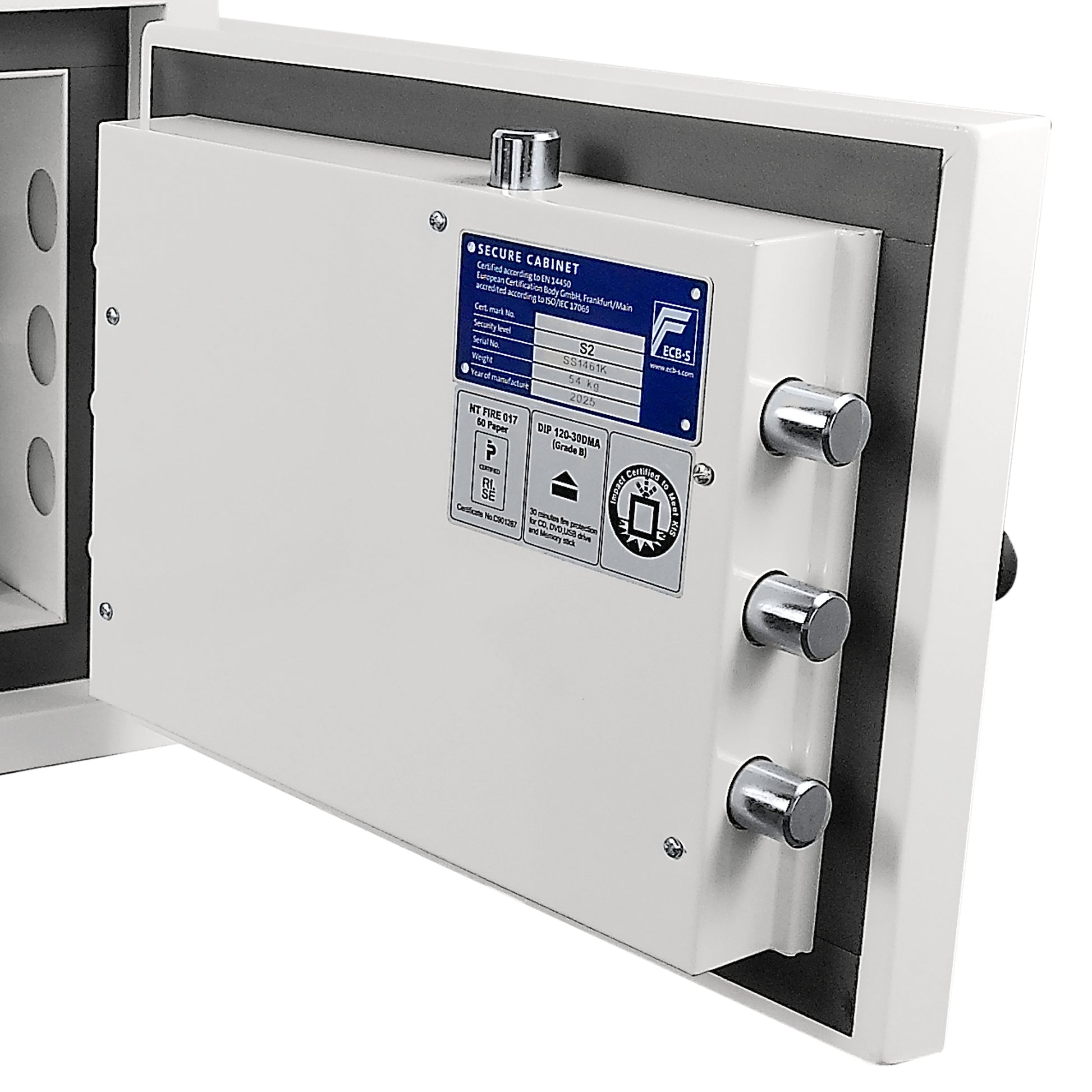 Phoenix Safe Co. Phoenix Tresor Fortress Pro SS1461E – Elektronikschloss – 23,0 l – 60 Minuten Feuerschutz – Bodenmontage – Weiss