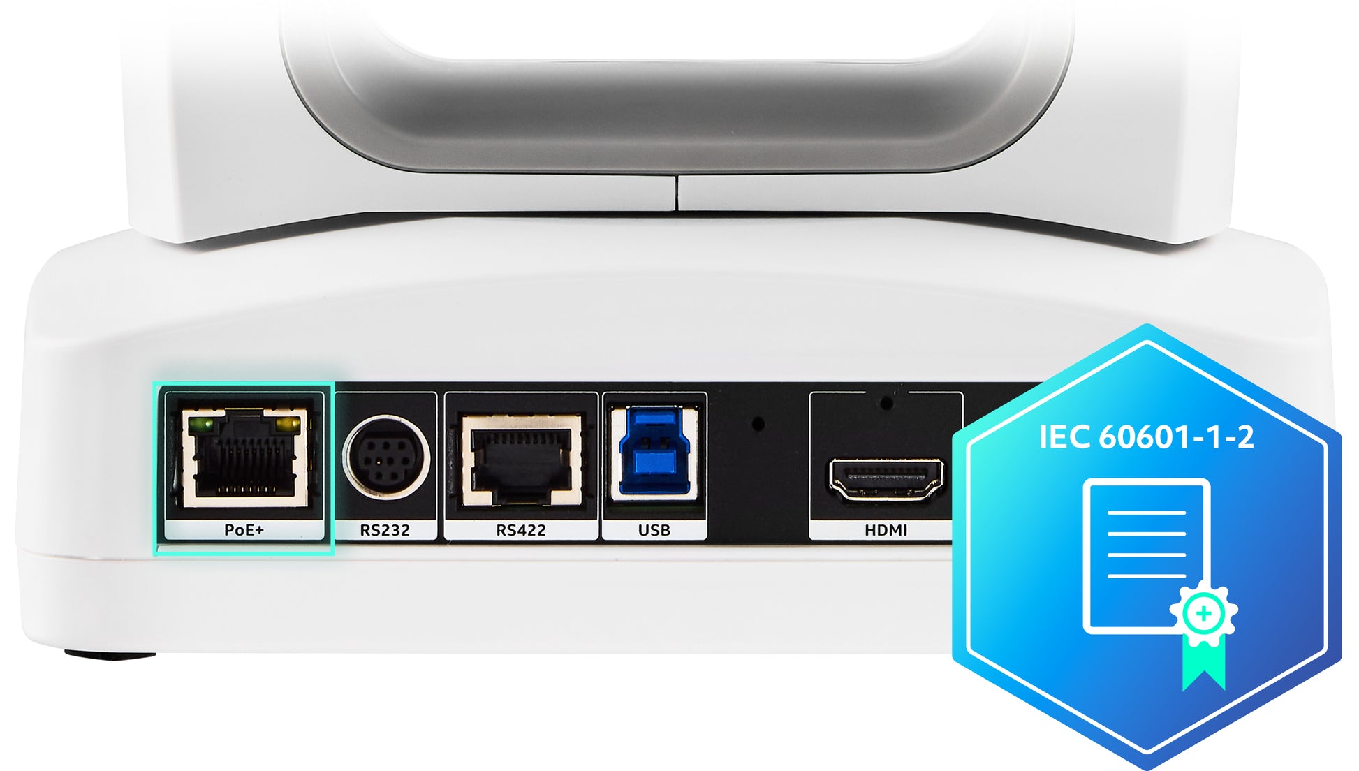 AVer MD120UI – PTZ-Kamera, 4K60, 20× optischer Zoom, Autofokus, PoE+, HDMI/USB/IP, Weiss