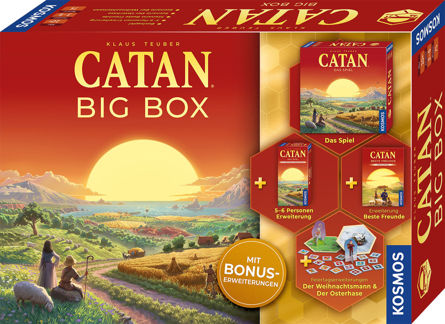 Kosmos Catan Big Box 2025 – Kartenspiel, 3–6 Spieler, ab 10 Jahren, 75 Min., DE