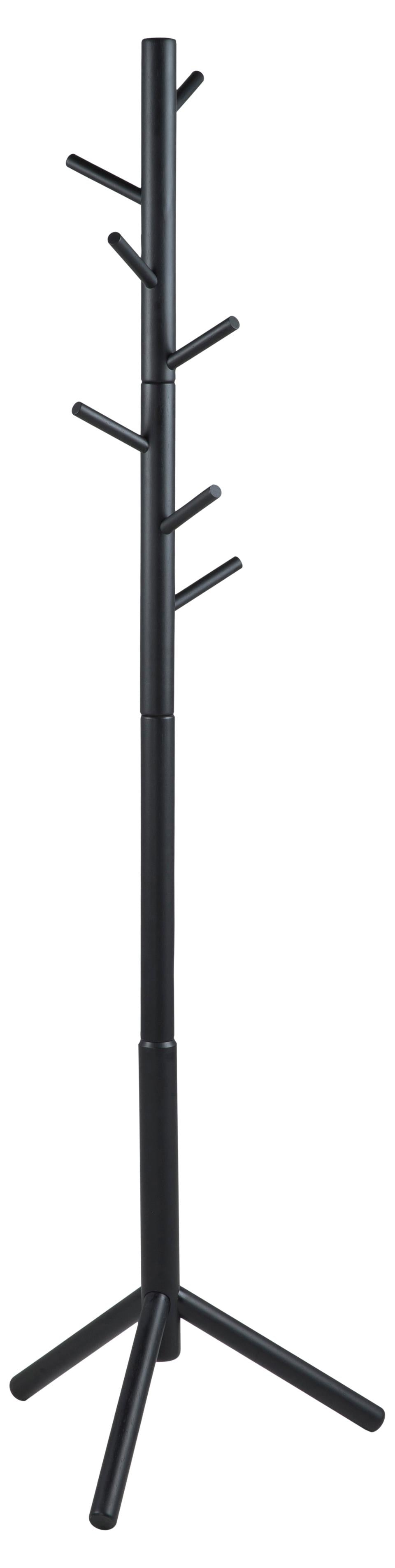 Actona Garderobenständer – Gummibaumholz – Schwarz – 1'760 mm