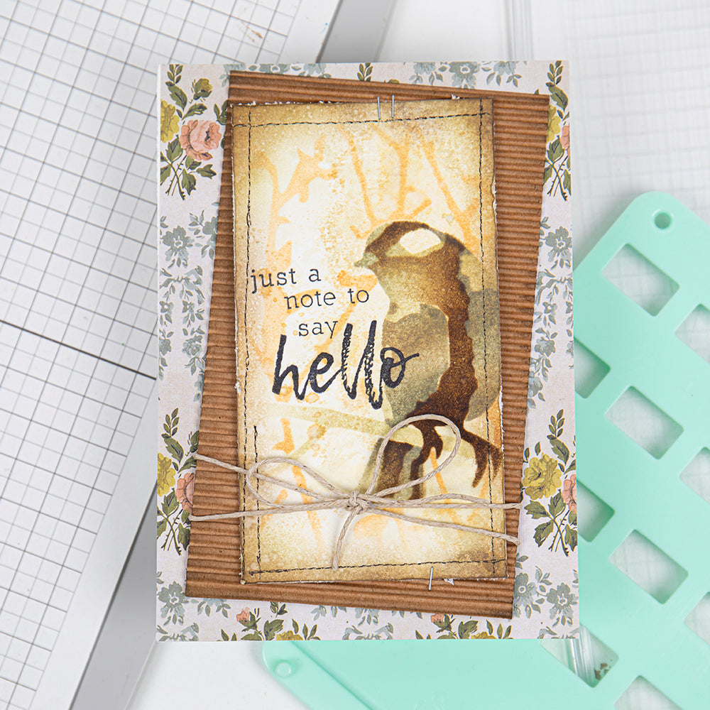 Sizzix Schablone – Vogel & Äste – 150 × 150 mm