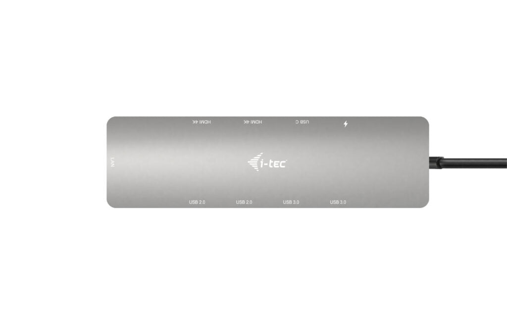 i-tec Metal Nano Dockingstation – USB-C, 2× HDMI, 4× USB-A, 2× USB-C, 100 W PD, GbE, für Windows/Mac/ChromeOS