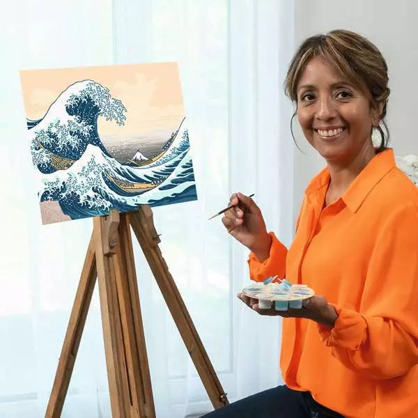 Ravensburger CreArt – Malen-nach-Zahlen-Set – The Great Wave (Hokusai) – 40 × 30 cm – ab 14 Jahren