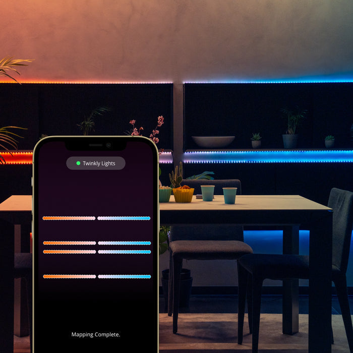Twinkly LED-Strip – Starterset, 1,5 m, 540 lm, 24 W, RGB, BT, für HomeKit, schwarz