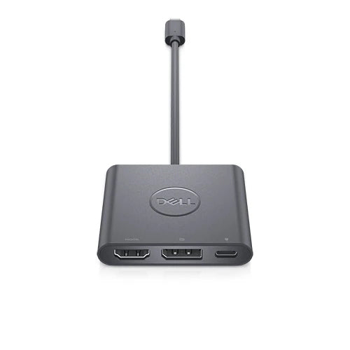 DELL USB-C-zu-HDMI/DisplayPort-Adapter – 4K (3840 × 2160) – USB-C (USB 3.2 Gen 2, 10 Gbit/s) – Schwarz