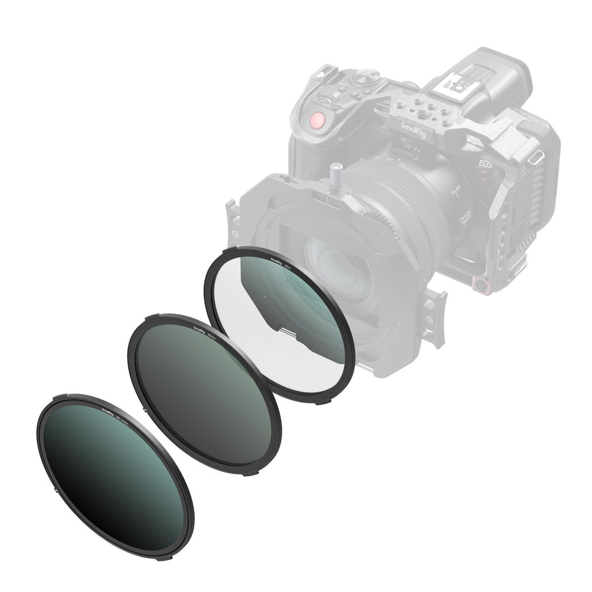 SmallRig 4799 ND-Filter-Set 102,8 mm – ND1000/ND64/ND8 – Aluminium/Glas – Schwarz – 3er-Pack