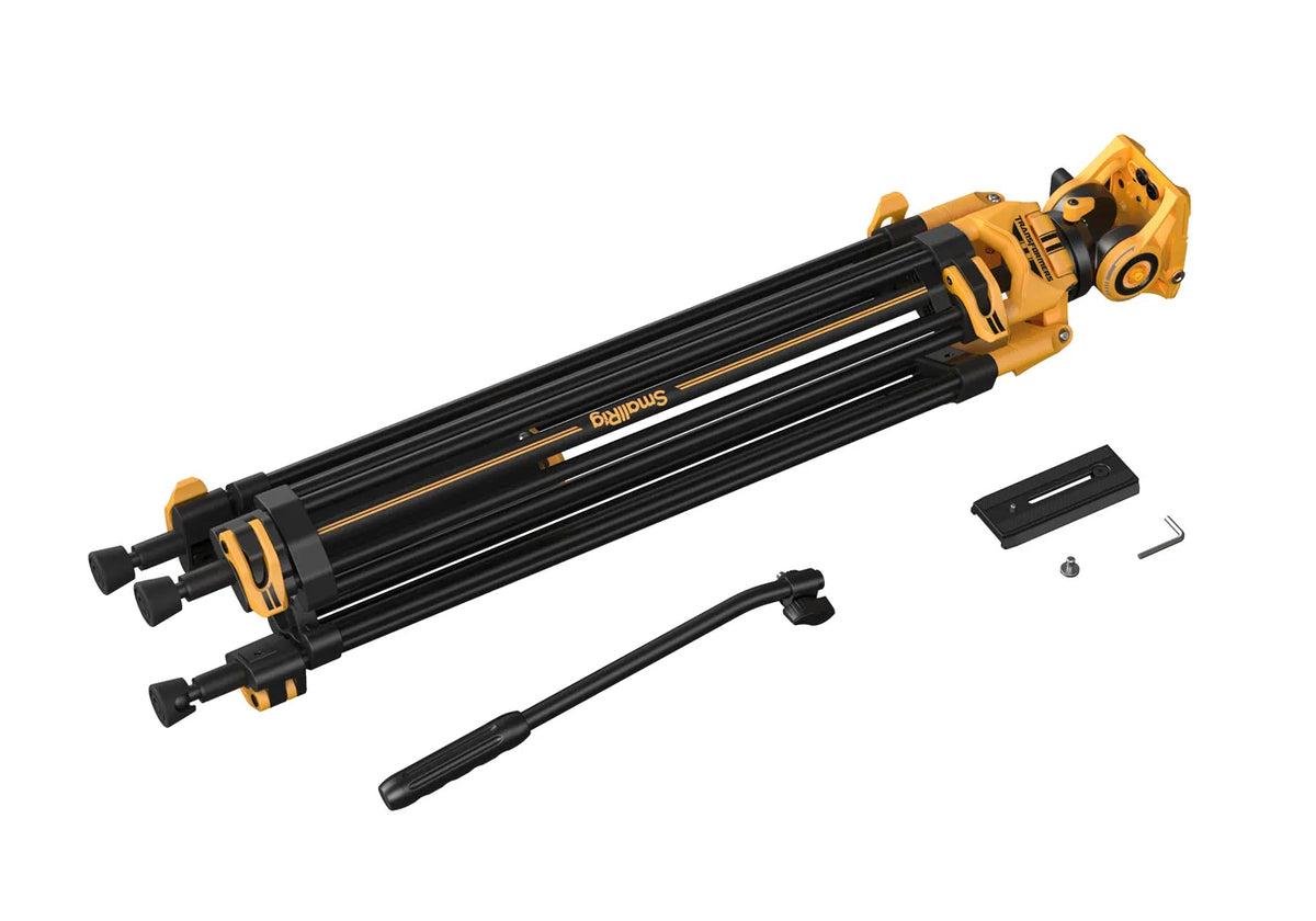 SmallRig AD-01 Fluid-Kopf Mini-Stativ – bis 18,6 cm – 8 kg – Schwarz/Gelb