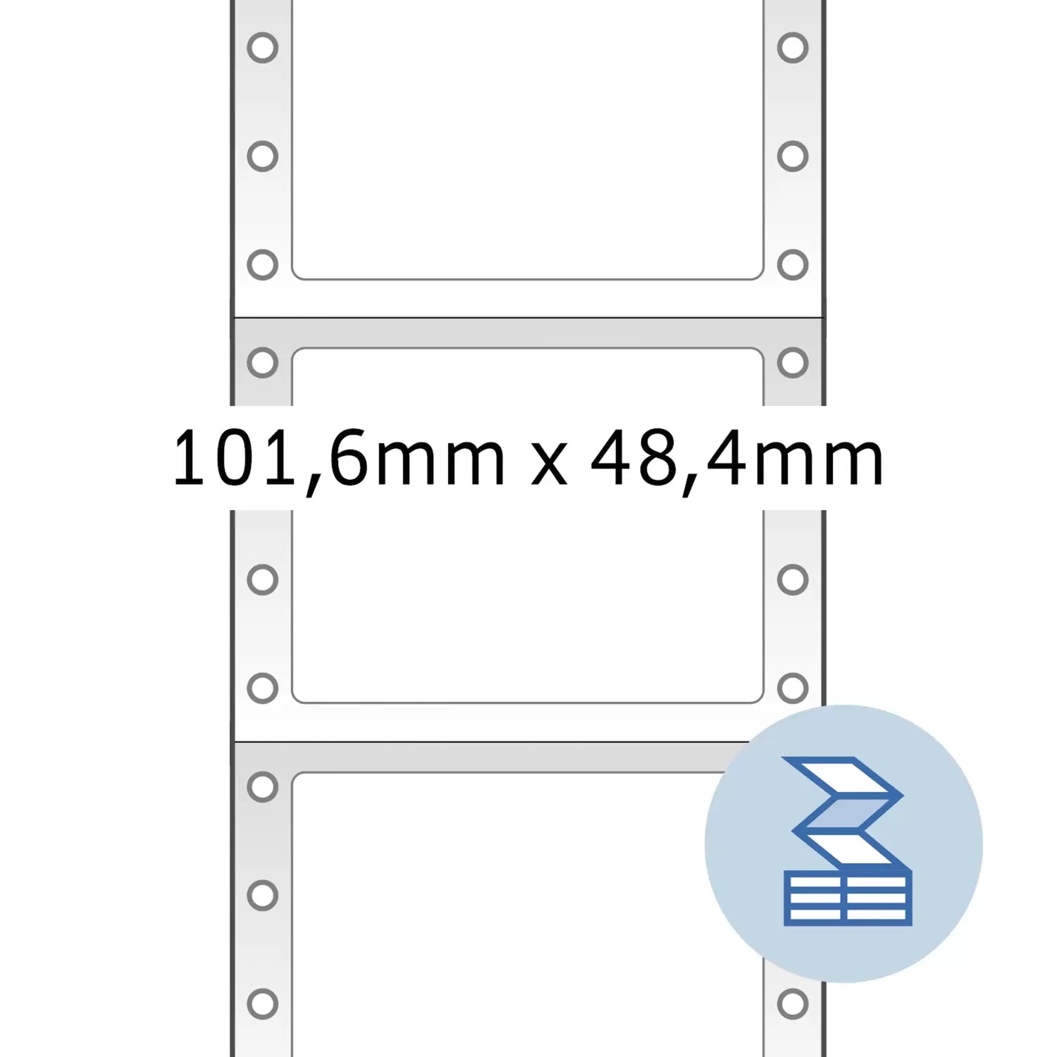 HERMA Druckeretiketten, 102 mm × 48 mm, weiss, Papier, selbstklebend, 6000 Etiketten