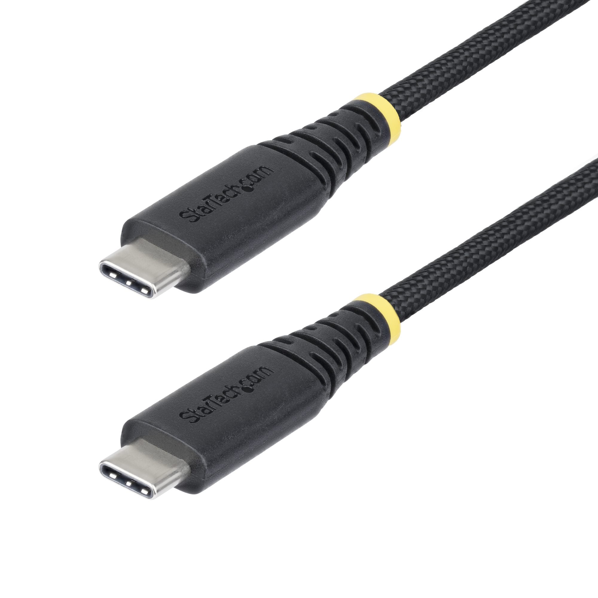 StarTech.com USB-C auf USB-C Kabel – USB 2.0 (480 Mbit/s) – 2 m – PD 240 W – Geflochten – Schwarz