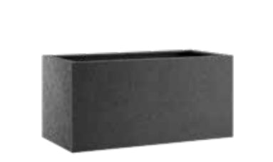 Esteras Pflanzgefäss – 200 l – 47 × 97 × 47 cm – Fiberglas, schwarz