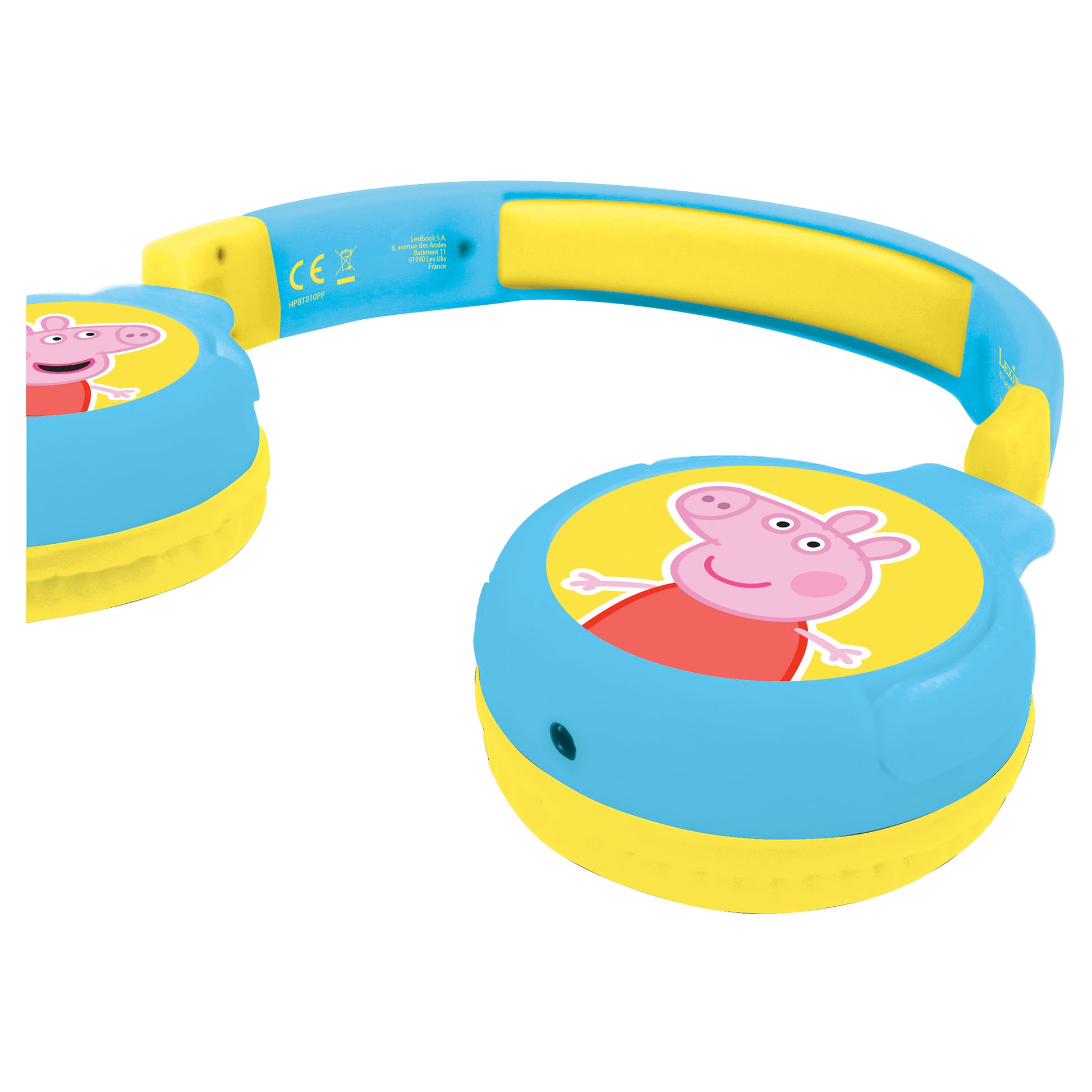 Lexibook Peppa Wuz HPBT010PP Kinderkopfhörer – On-Ear, Kabel + BT, 85 dB Lautstärke-Limit, Mehrfarbig