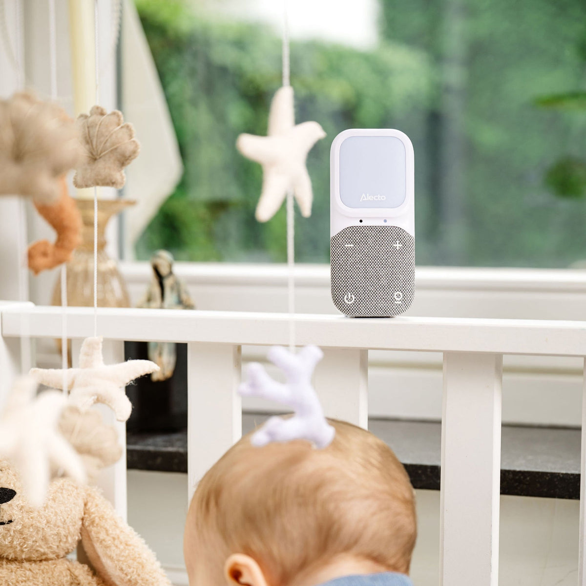 Alecto DBX140 Babyphone DECT – Temperatur und Luftfeuchtigkeit – 2-Wege-Audio – 300 m Reichweite – 16 h Akku