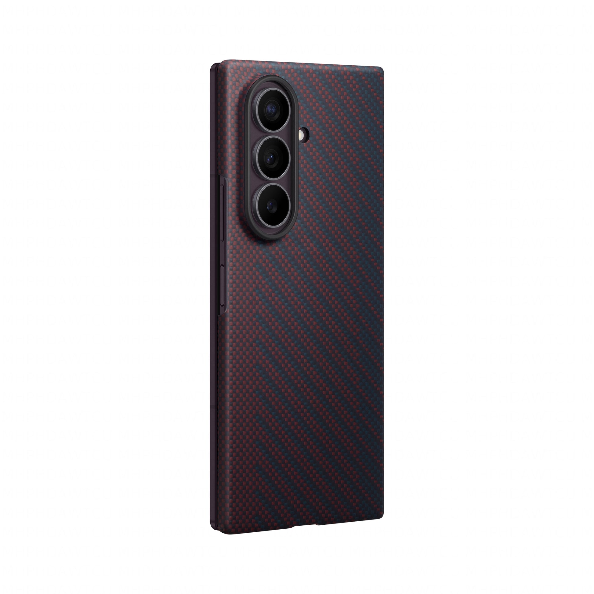 Samsung Carbon Magnet – Backcover – für Samsung Galaxy Z Fold8, Carbon+PC+Silikon, Rot