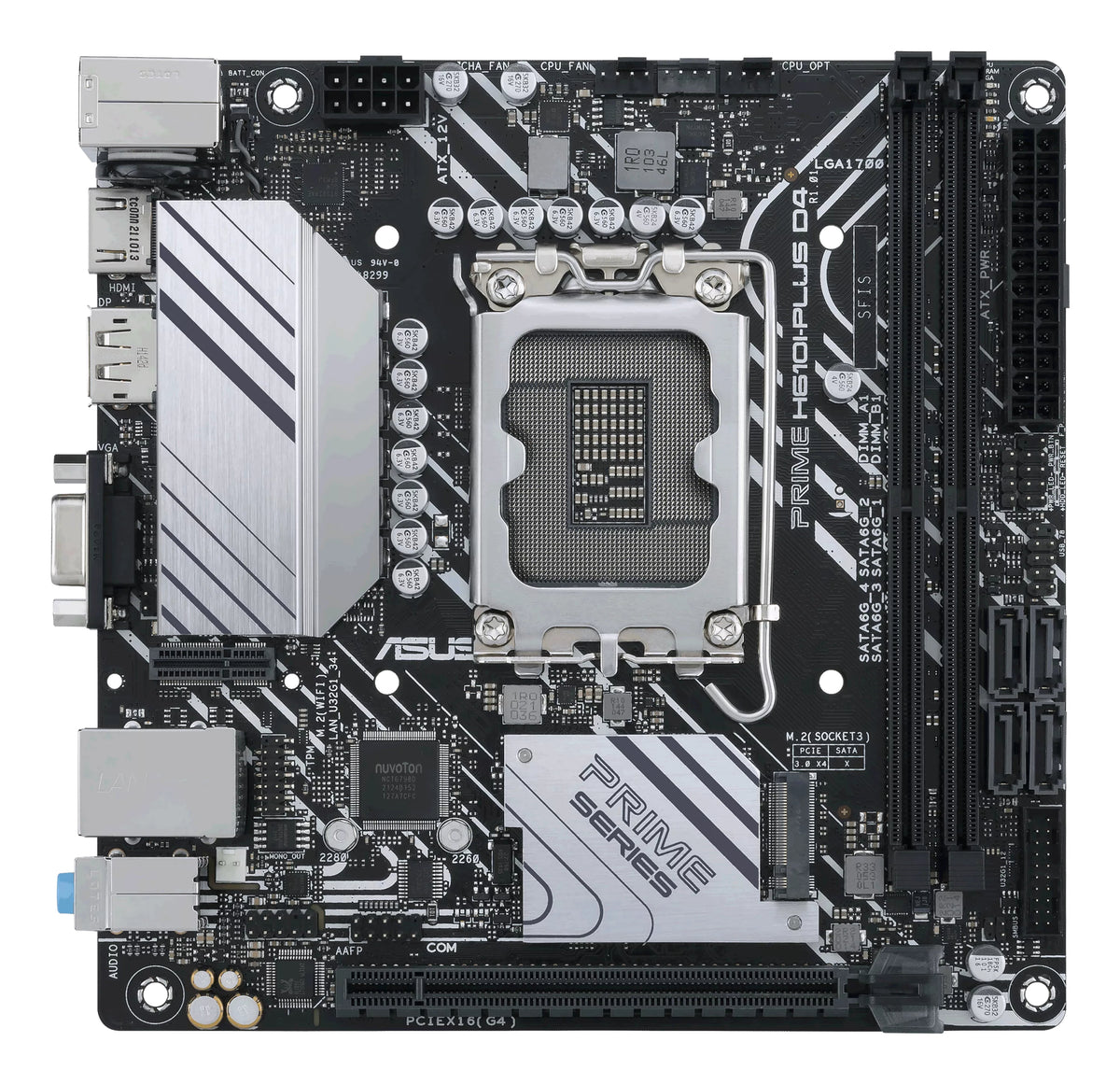 ASUS PRIME H610I-PLUS D4 CSM – Mainboard – LGA 1700, Intel H610, Mini-ITX, DDR4