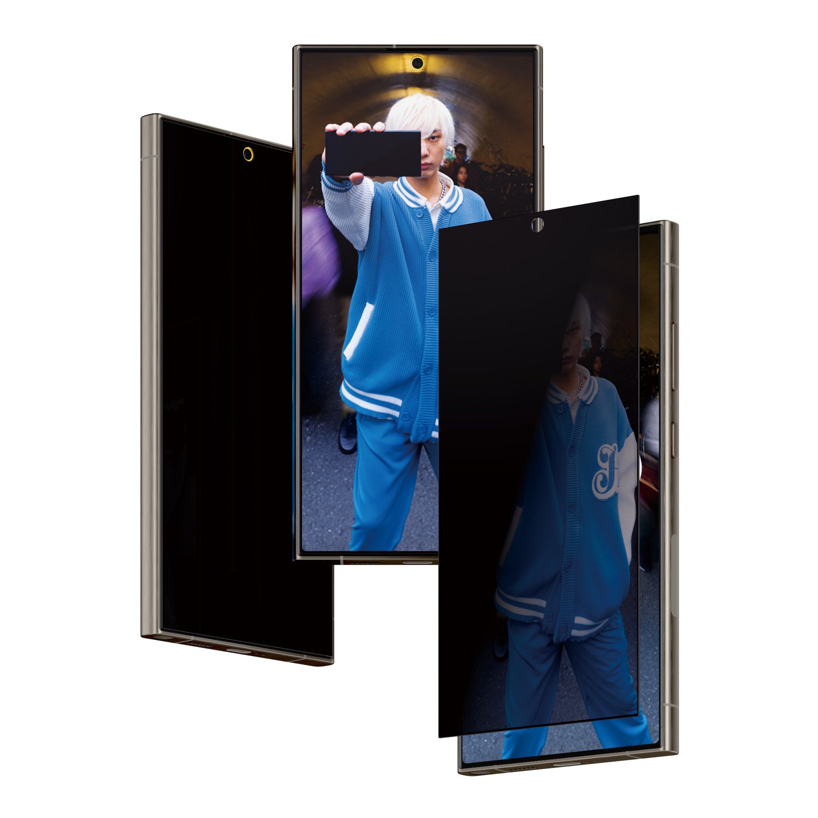PanzerGlass Privacy-Filter (Panzerglas), Ultra-Wide Fit – für Galaxy S24 Ultra – mit Applikator