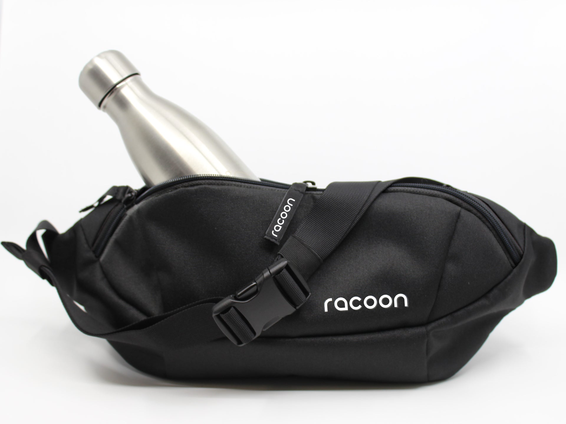 Racoon – Schultertasche – wasserabweisend, verstellbarer Schulterriemen – 2,8 l – schwarz