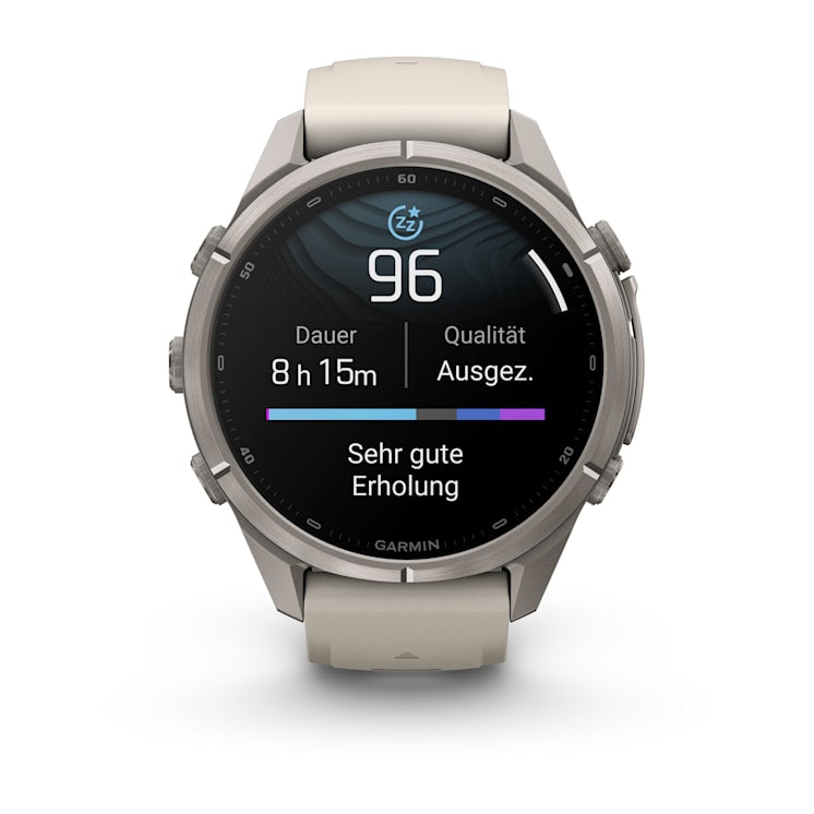 Garmin fēnix 9 Pro 43 mm GPS – Titan Nebelgrau, 100 m, für Android, iOS