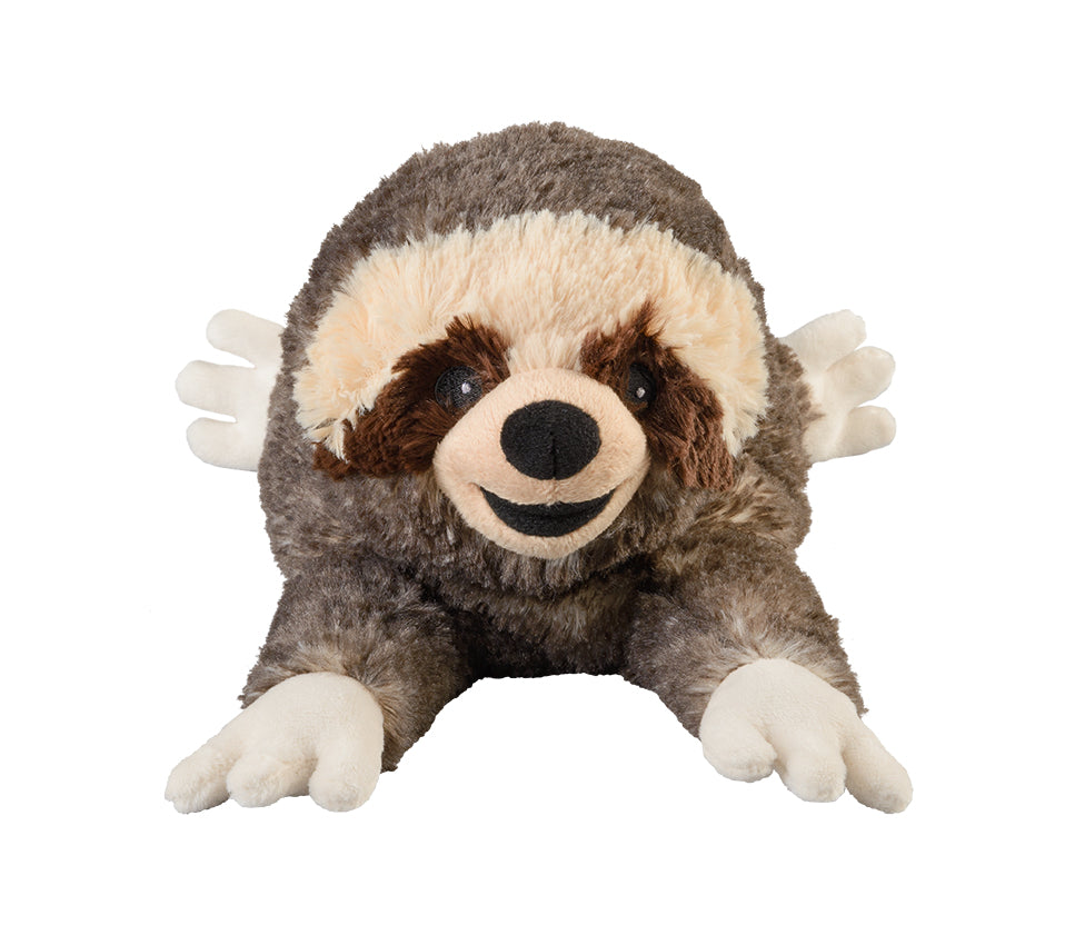 Warmies Wärme-Stofftier Faultier II – 760 g, 330 mm Tiefe, Braun/Beige