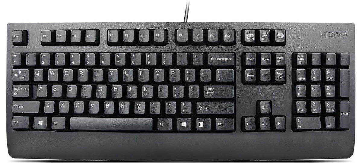 Lenovo Preferred Pro II – Tastatur – kabelgebunden – USB – QWERTY – mit Handballenauflage – schwarz
