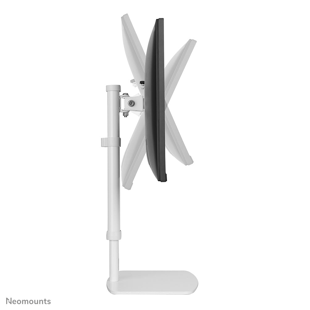 Neomounts Tischhalterung, bis 30", VESA 75 × 75/100 × 100 mm, 6 kg, höhenverstellbar, neigbar, weiss