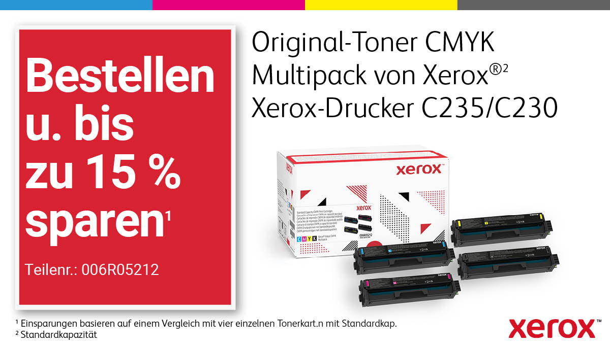 Xerox 006R05212 CMYK Toner – Original –  (CMYK) – je 1'500 Seiten – für Xerox C230/C235