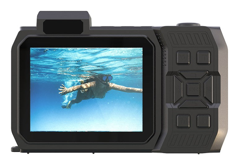 AgfaPhoto WP9500 – Unterwasserkamera, wasserdicht bis 3 m, 18×, 24 MP, 4K, Orange