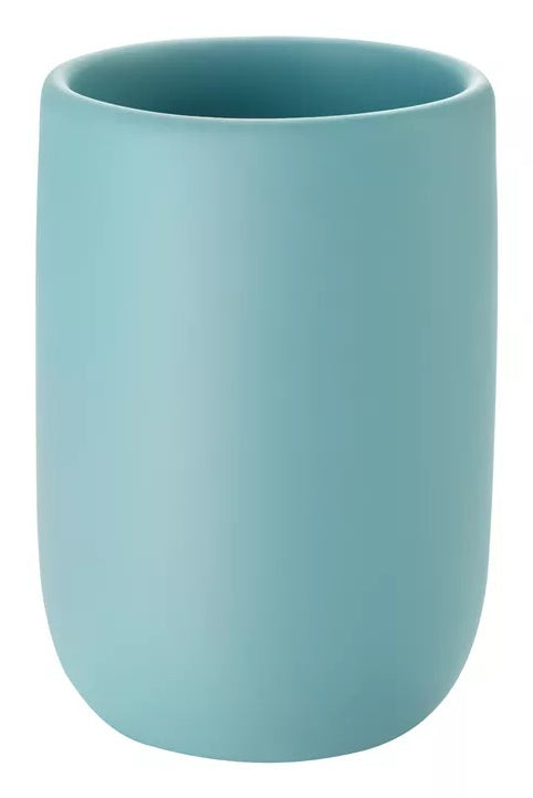 Diaqua Zahnputzbecher Smilla – 7,3×7,3×10 cm, Polyresin, Blau