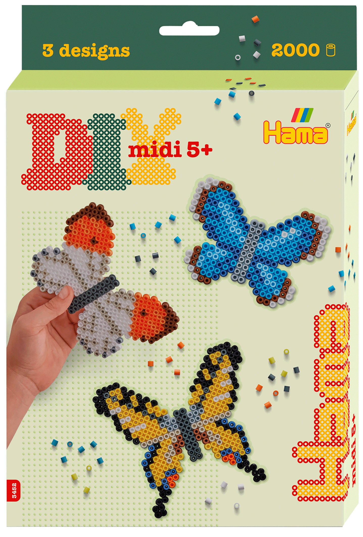 Hama Bügelperlen-Set Midi – Schmetterlinge – 2000 Perlen – ab 5 Jahren