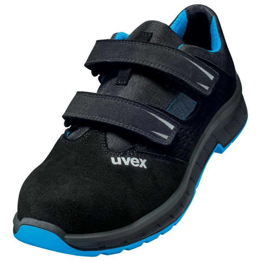 Uvex 2 trend Sicherheitshalbschuh S1P SRC – schwarz/blau – Grösse 49, Weite 11