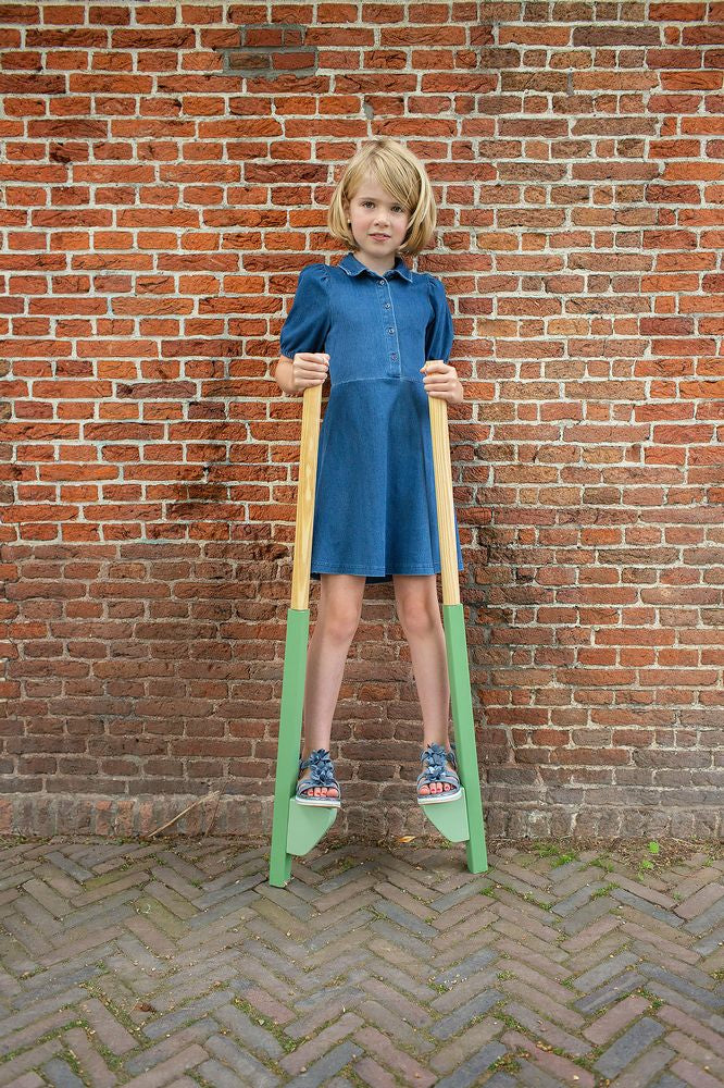 BS Toys Stelzen – 11 cm – ab 6 Jahren – Holz, grün