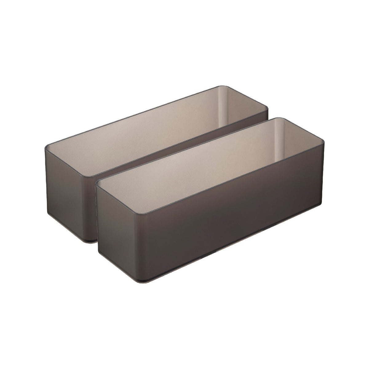 Yamazaki Schubladenelement – Schwarz, Kunststoff, B 80 × H 72 × T 240 mm, 2er-Set