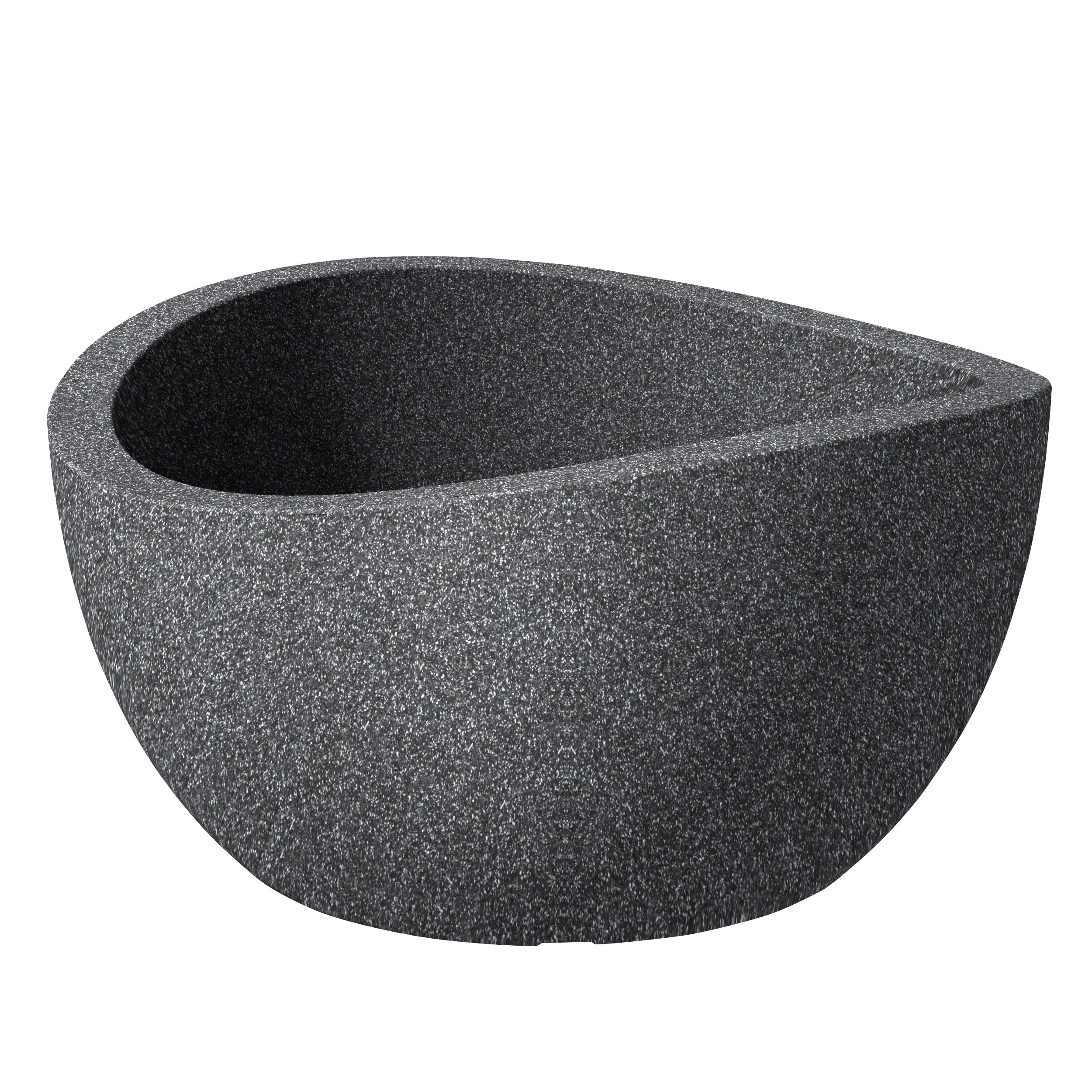 Scheurich Topfpflanzer – 29,5 × 40 cm – Kunststoff, schwarz (Granit)
