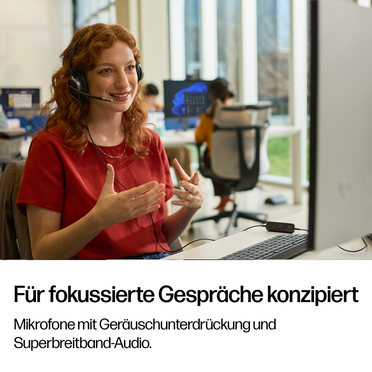 HP Poly Mission 625 Office-Headset – On-Ear, Stereo, USB-C, Schwarz