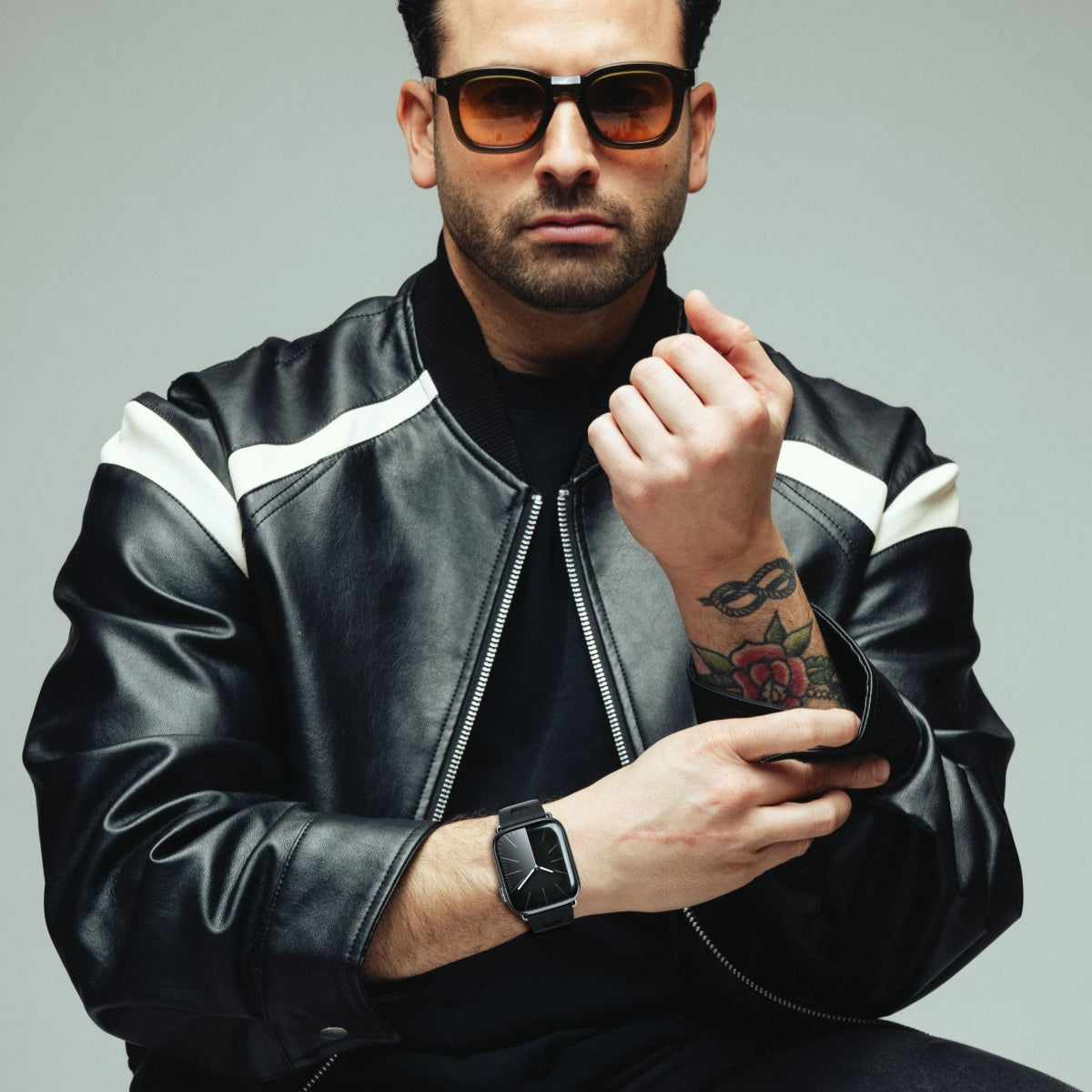 Vonmählen A. R. Exclusive Band 44–49 mm – Sportband, Schwarz, für Apple Watch