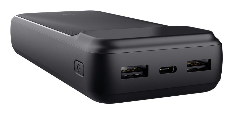 Trust Avala Powerbank 20'000 mAh – 20 W PD, 1× USB-C, 2× USB-A, schwarz