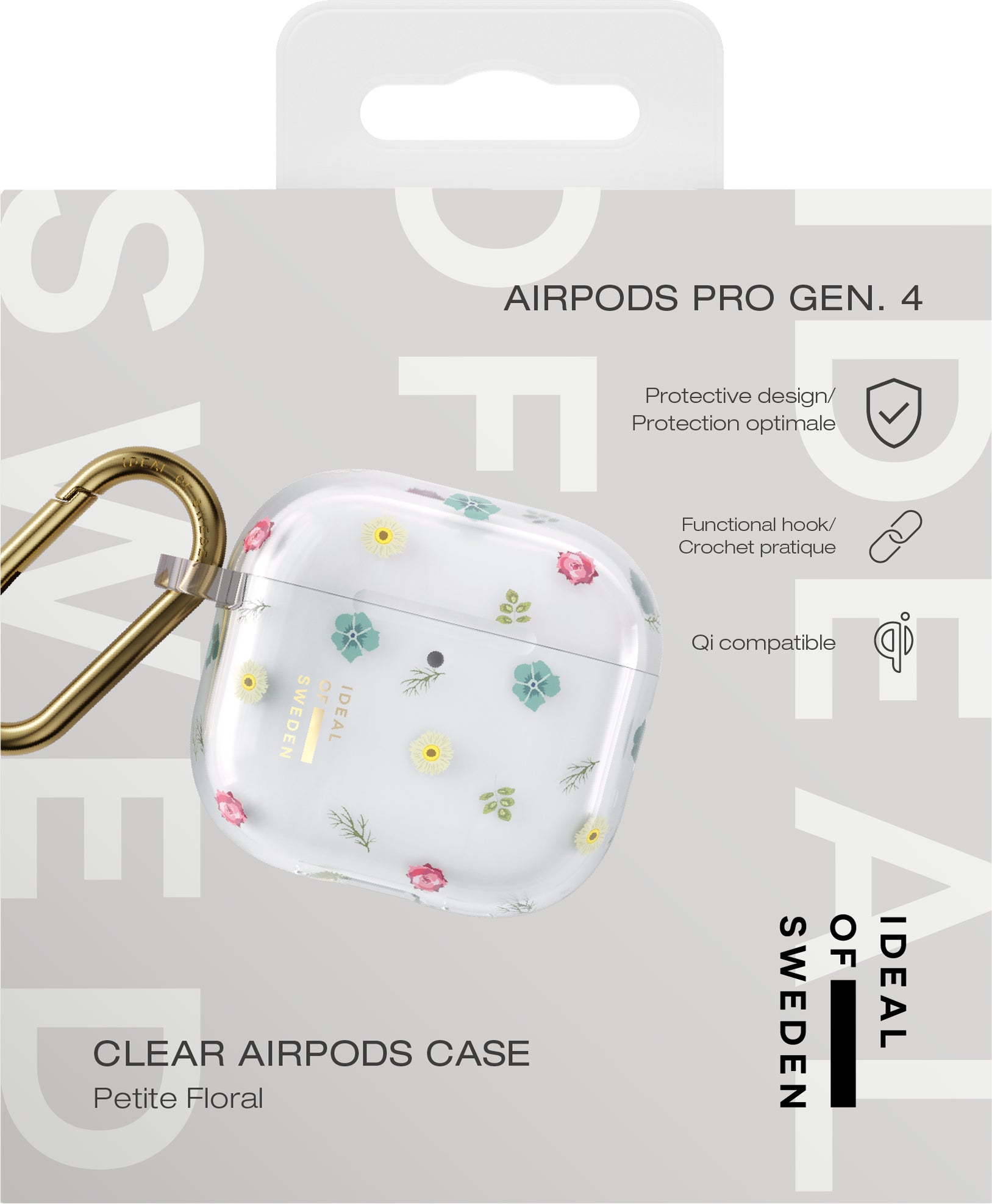iDeal of Sweden Clear AirPods Case Mid Petite Floral – Schutzhülle für AirPods (4. Gen.), Mehrfarbig