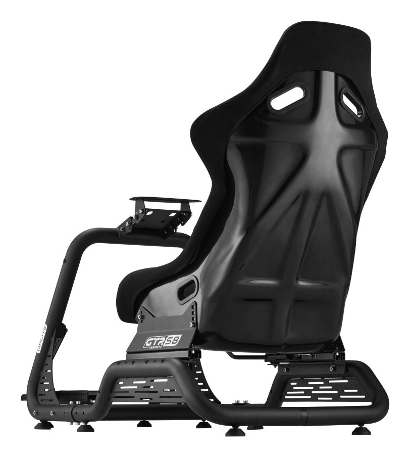 Oplite S8 Infinity – Rennsport-Cockpit, Karbonstahl/Fiberglas, 150 kg, für Fanatec, Thrustmaster, Logitech