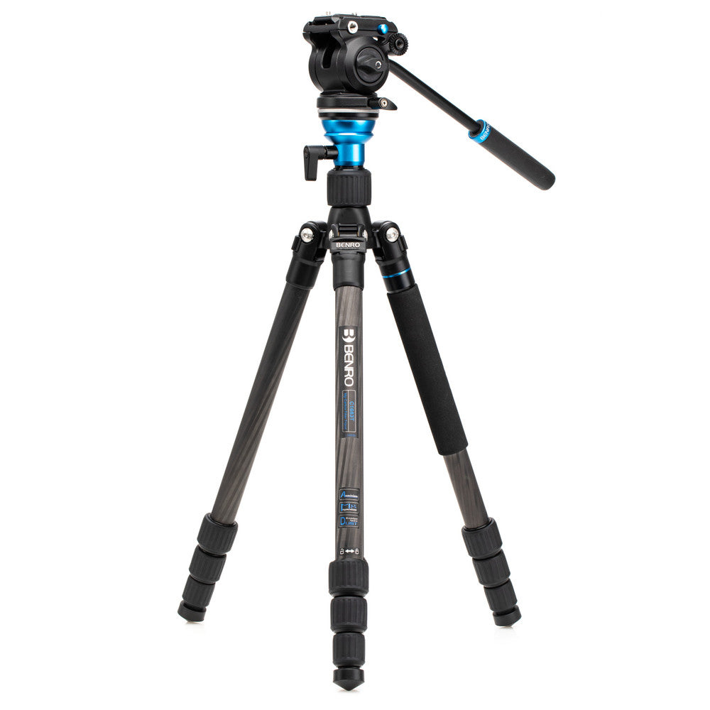 Benro C1683TS2PRO Aero Videostativ – 169 cm, 2,5 kg Traglast – Carbon, Schwarz
