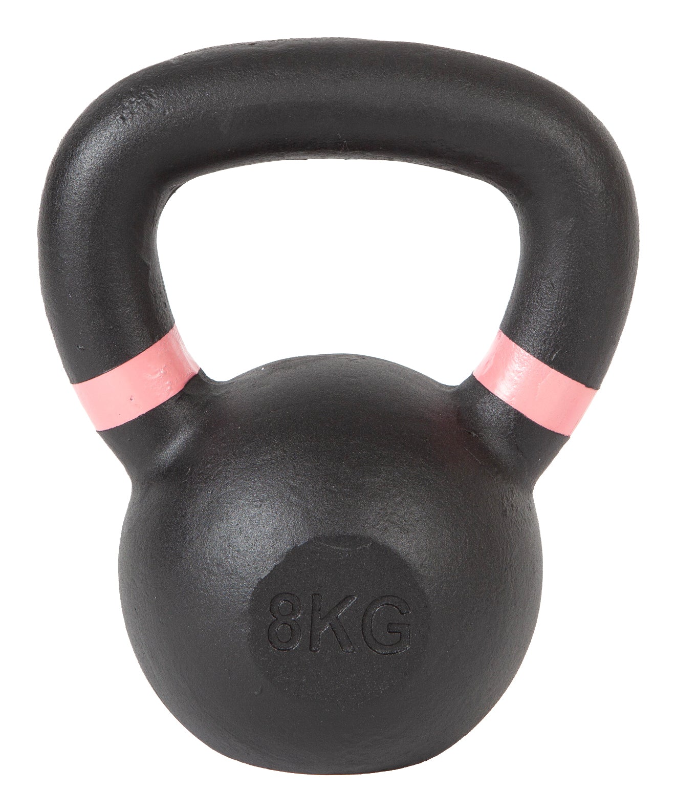 Fitcom Kettlebell, 8 kg – Schwarz, Gusseisen