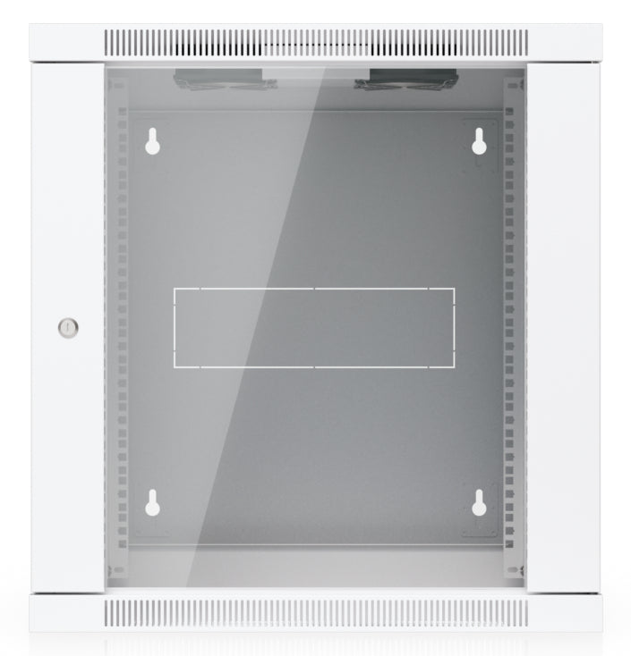 Ubiquiti UACC-Rack-12U-Wand-SW-G – 19" Wandverteiler 12U, abschliessbar, 600 × 703 × 639 mm, weiss, Stahl