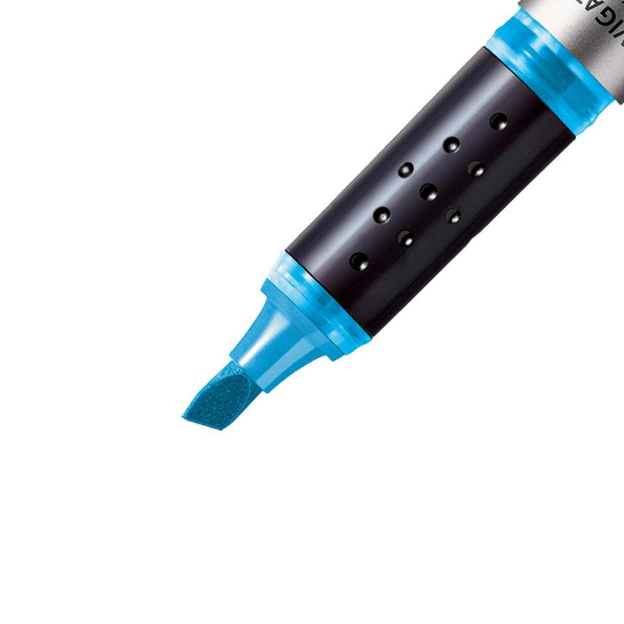 STABILO NAVIGATOR Leuchtmarker – 10er Set, Blau, Keilspitze 1–4 mm
