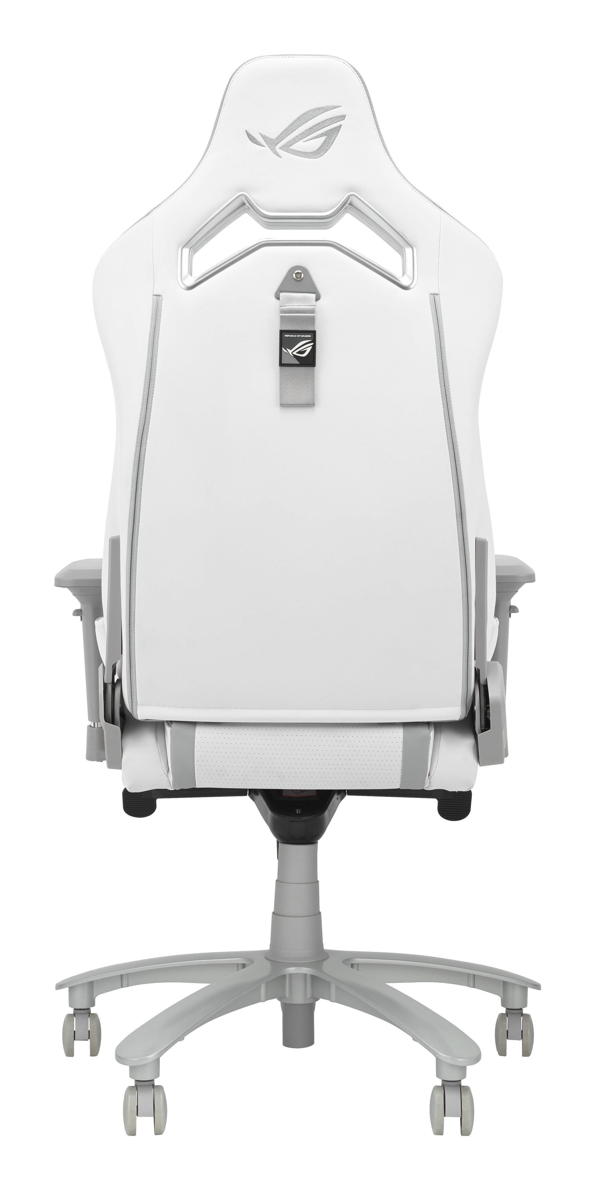 ASUS ROG Chariot X Core Gaming-Stuhl – Kunstleder – Weiss, 4D-Armlehnen, mit Kopfstütze, Lendenkissen, bis 136 kg