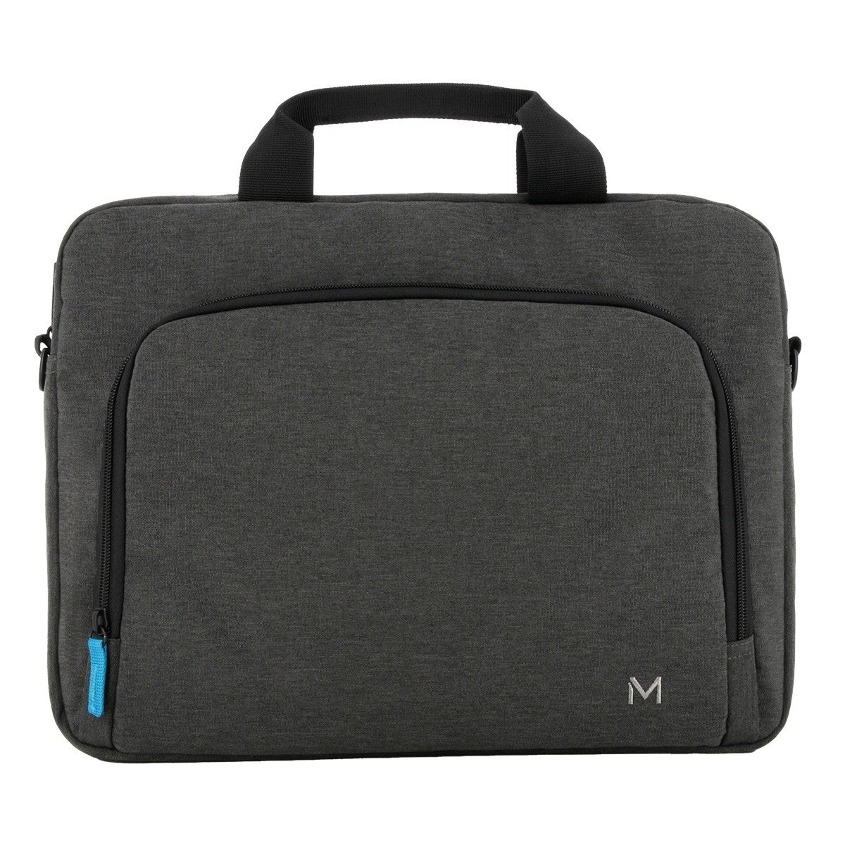 Mobilis The One Basic Notebook-Tasche bis 16" – Abnehmbarer Schultergurt, Reissverschluss – Dunkelgrau