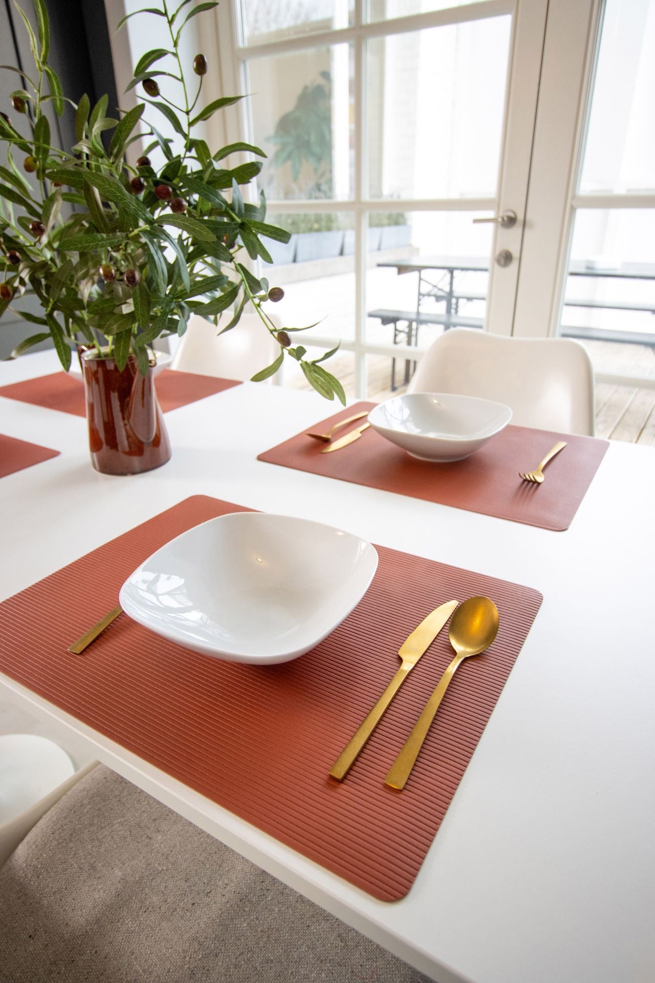 Tiseco Tischset RIBBO – PVC, Terracotta, 45 × 33 cm