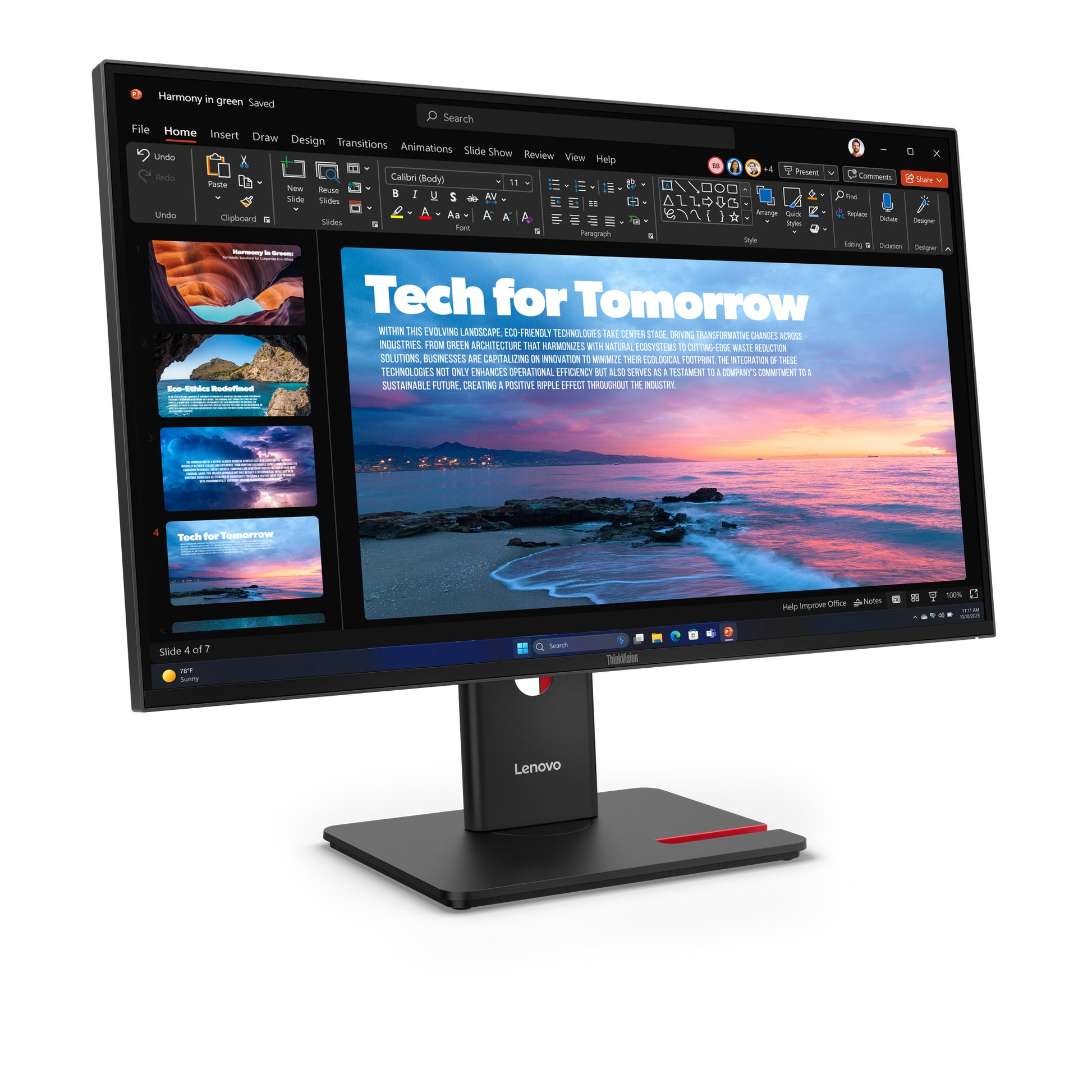 Lenovo ThinkVision T27QD-40 – 27", 2560 × 1440 (WQHD), IPS, 120 Hz, LAN