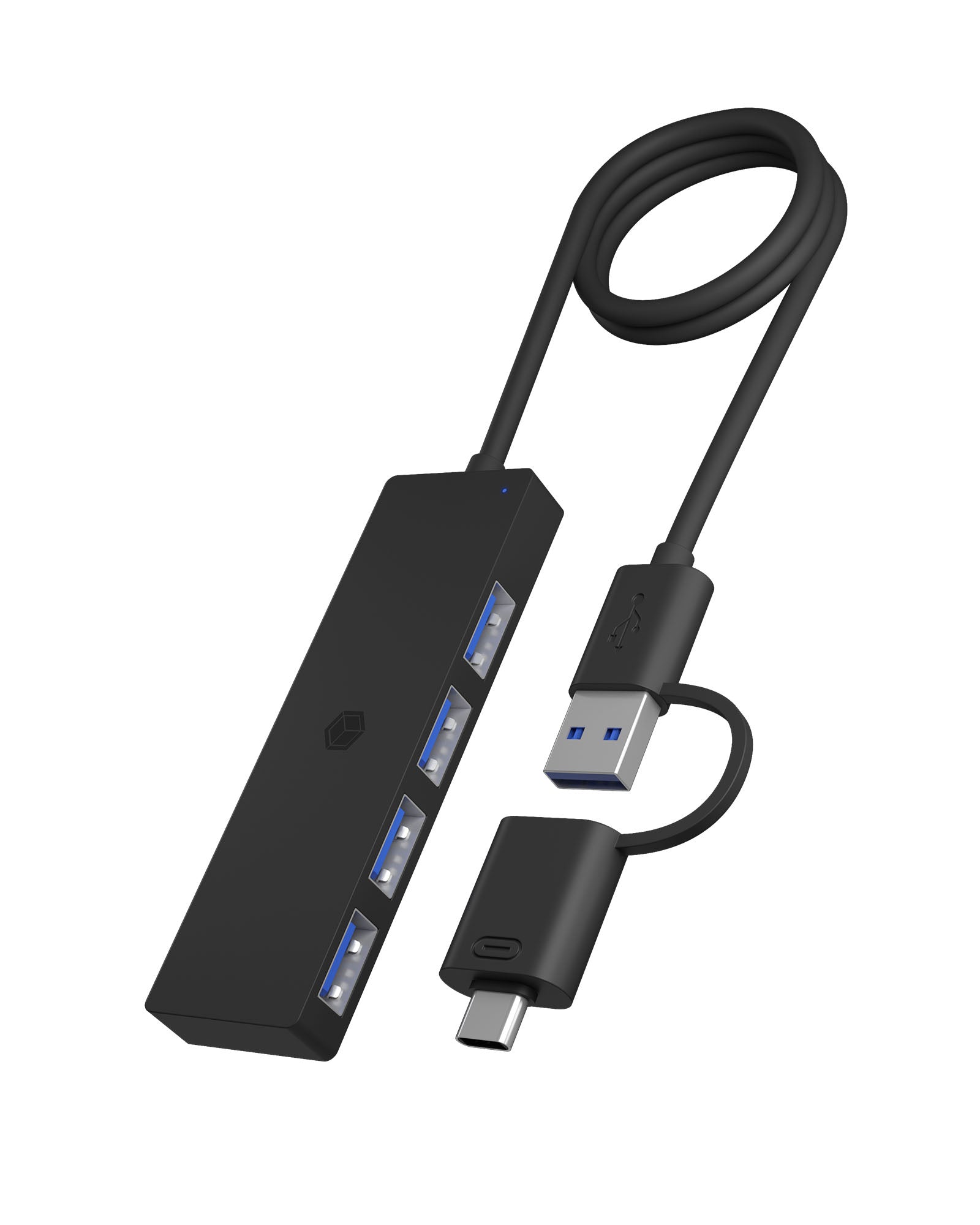 ICY BOX IB-1424-C3 USB-Hub – USB-C, 4× USB-A, für Windows/Mac